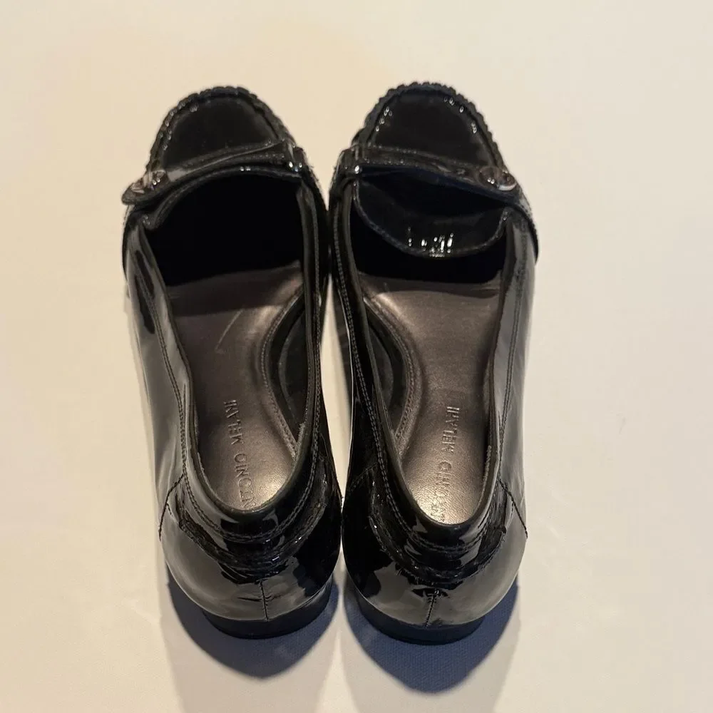 ANTONIO MELANI Black Patent Loafers